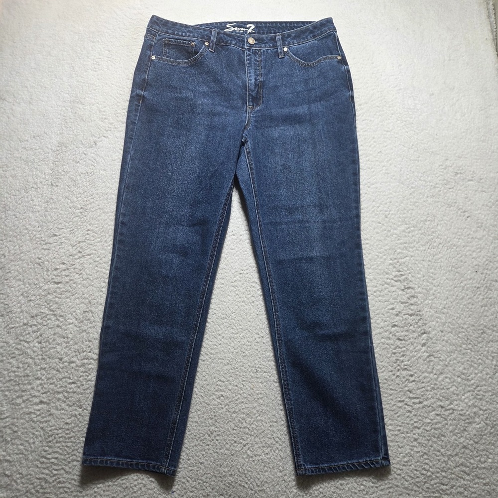 Seven7 Jeans Womens Size 14 Premium Denim Slim Straight Stretch Hi Rise